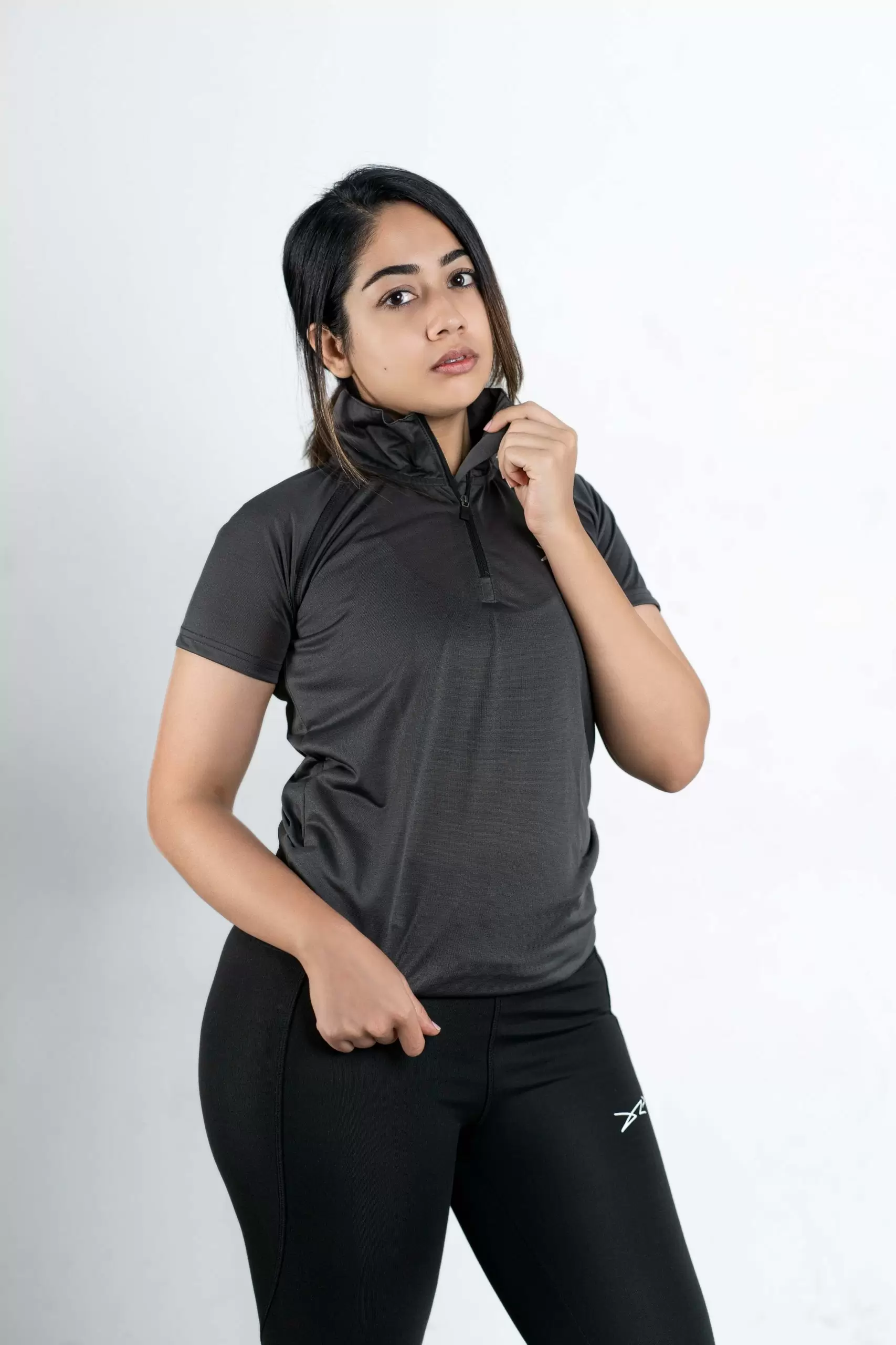 Dour Golf Tee Zip Grey 02
