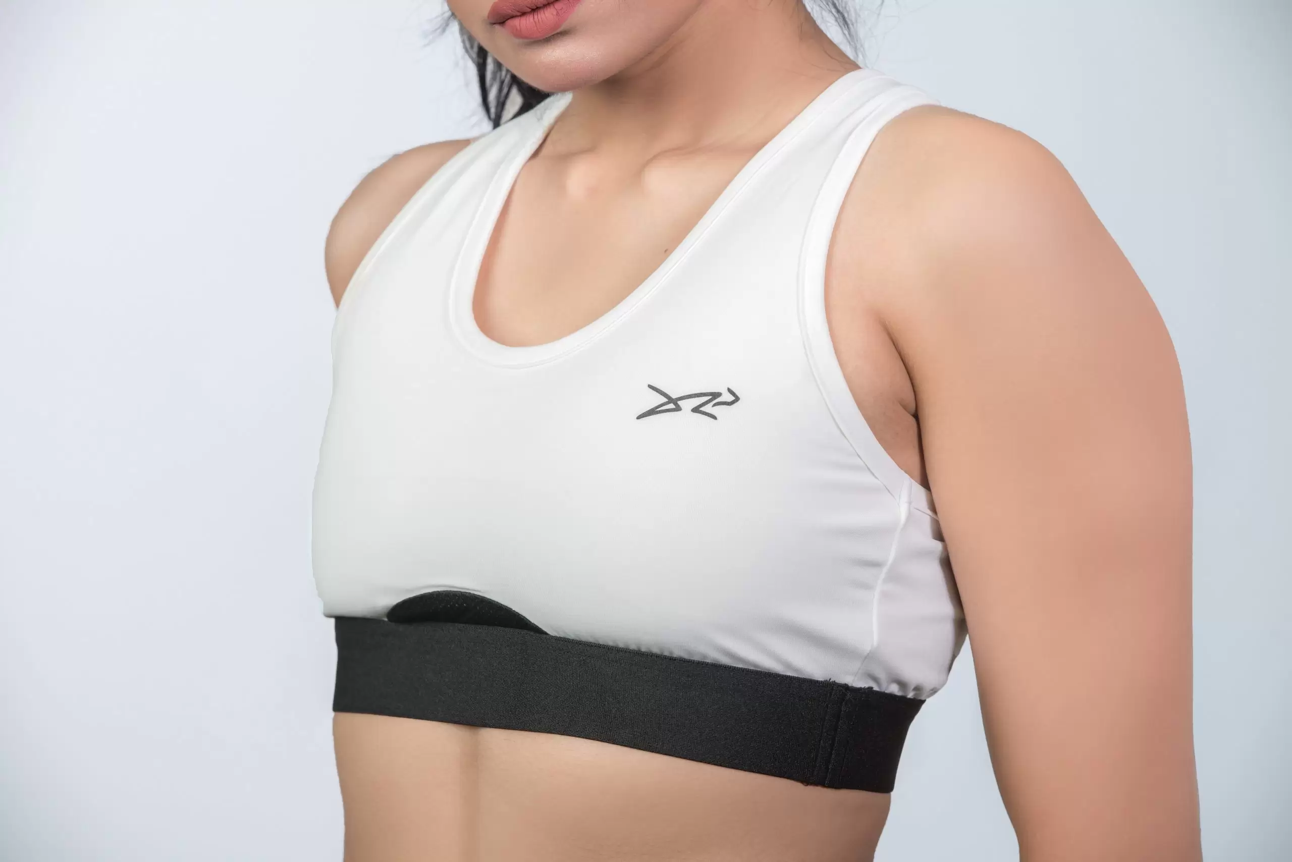Dour Mesh Sports Bra White 01