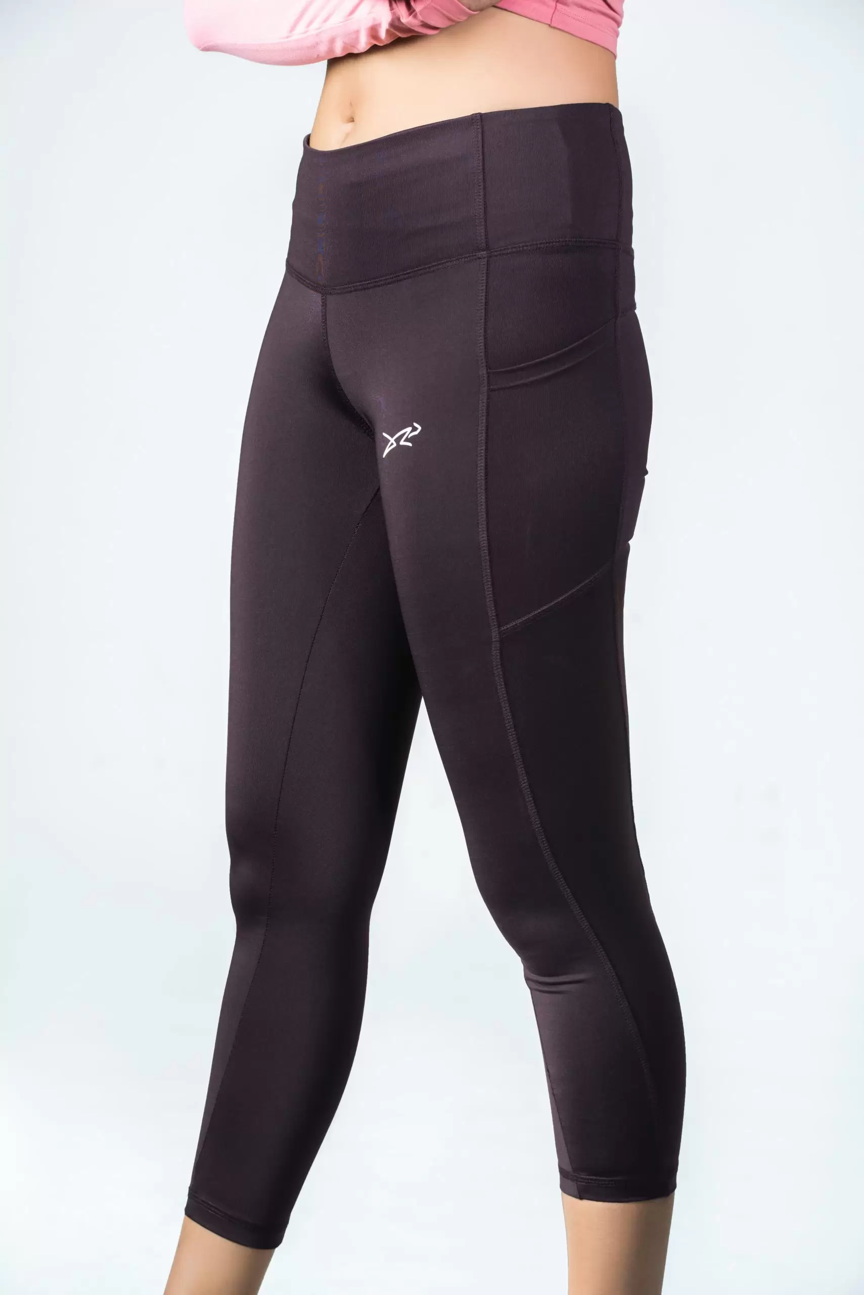 Dour Patch Leggings Deep Burgundy 01