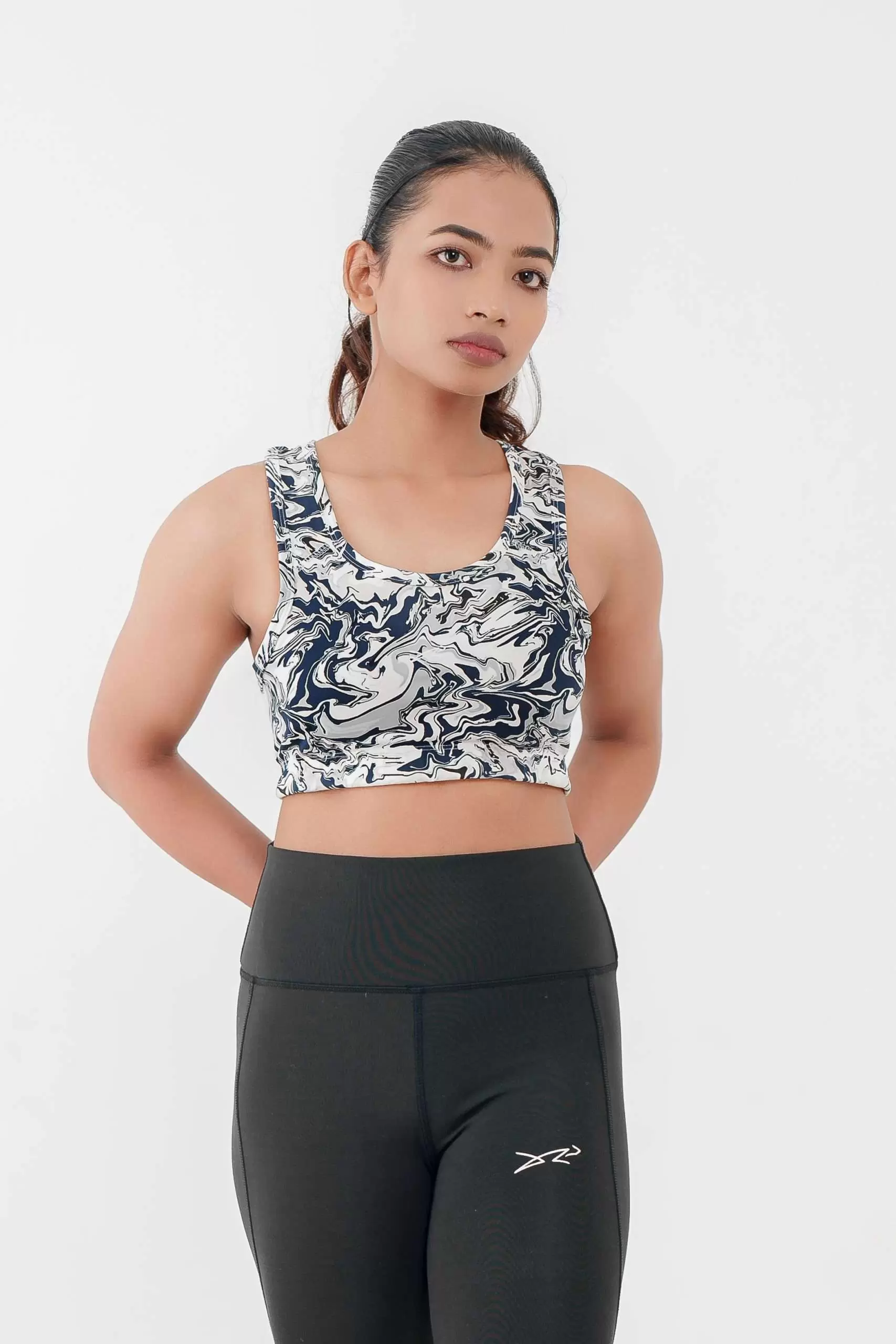 Dour Splash Sports Bra Blue 01