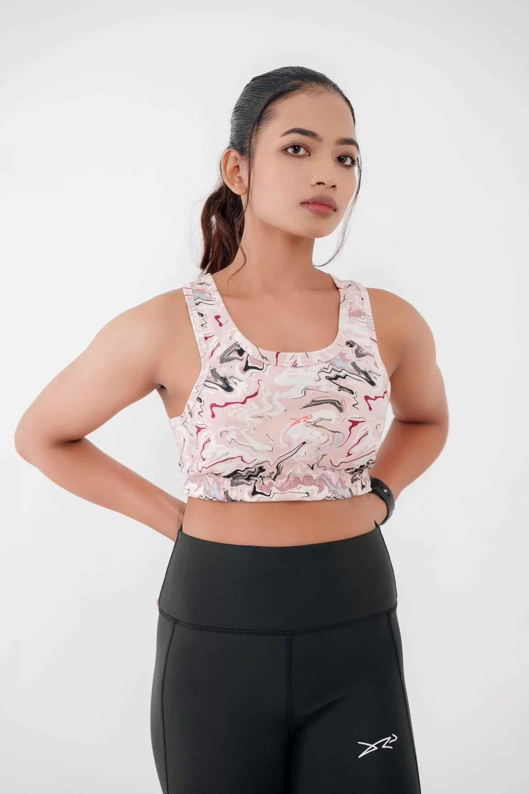 Dour Splash Sports Bra Pink 01