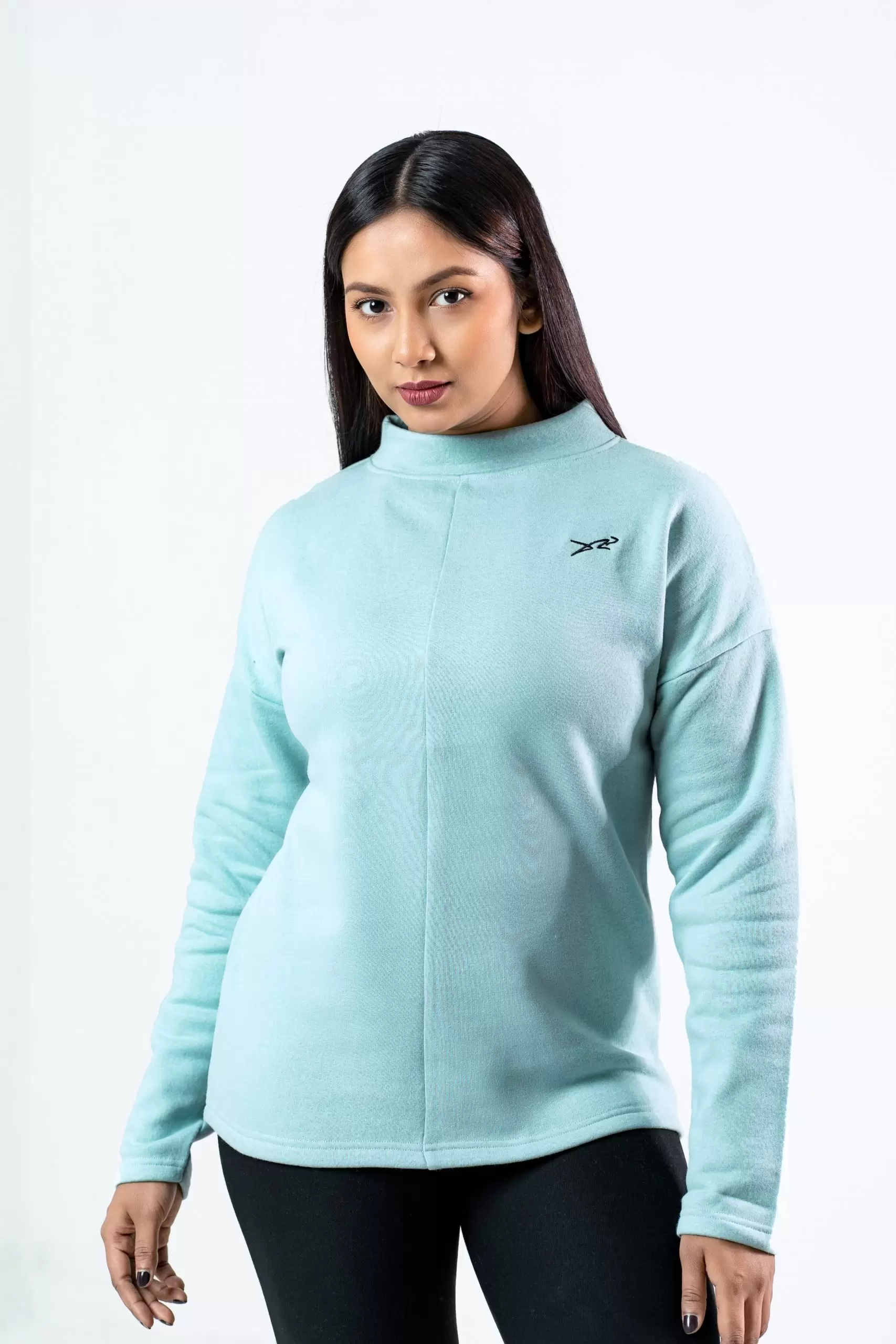 Dour Split Sweat Shirt Sage Green 01