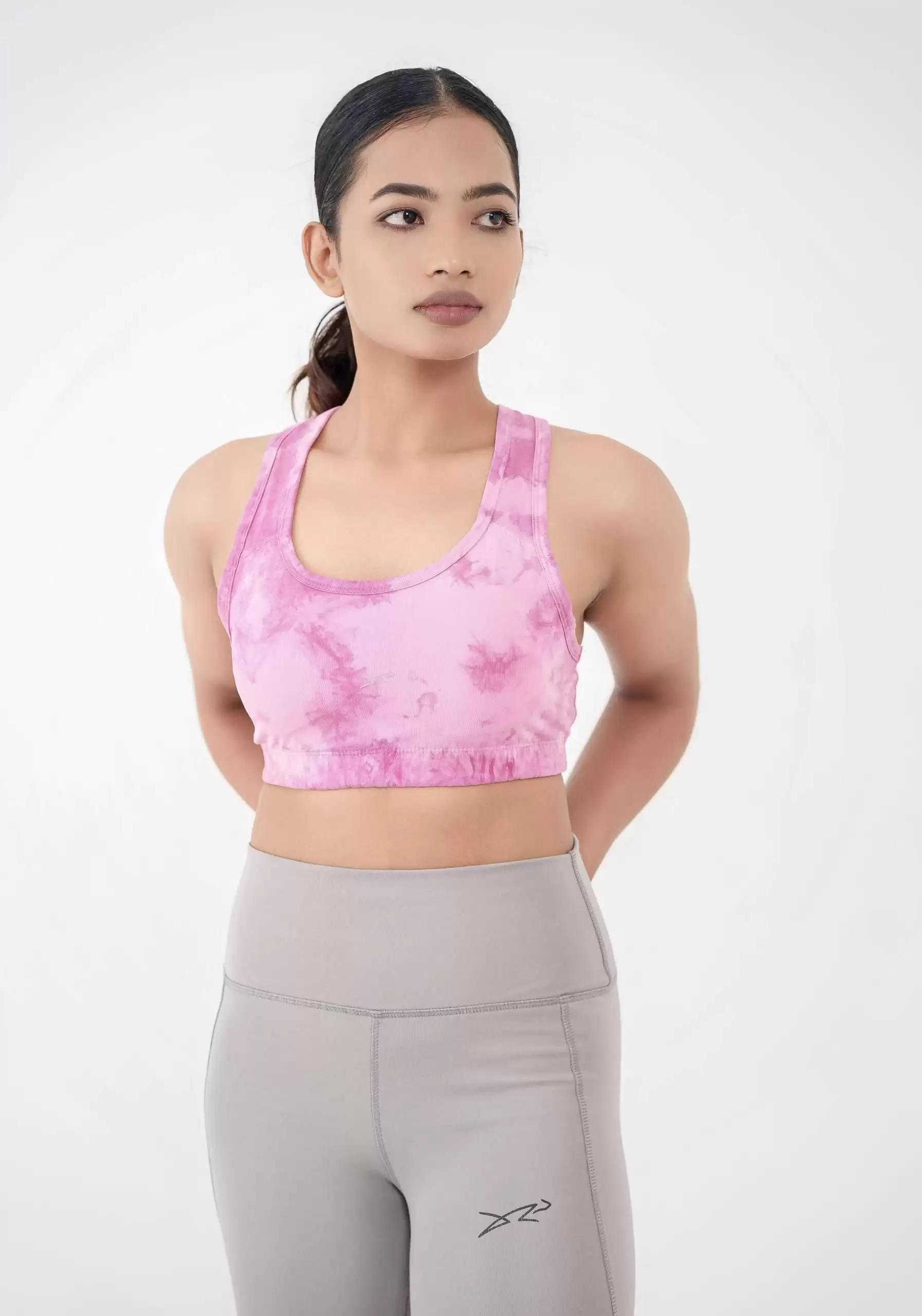 Dour Tye-Dye All in Sports Bra Pink 01