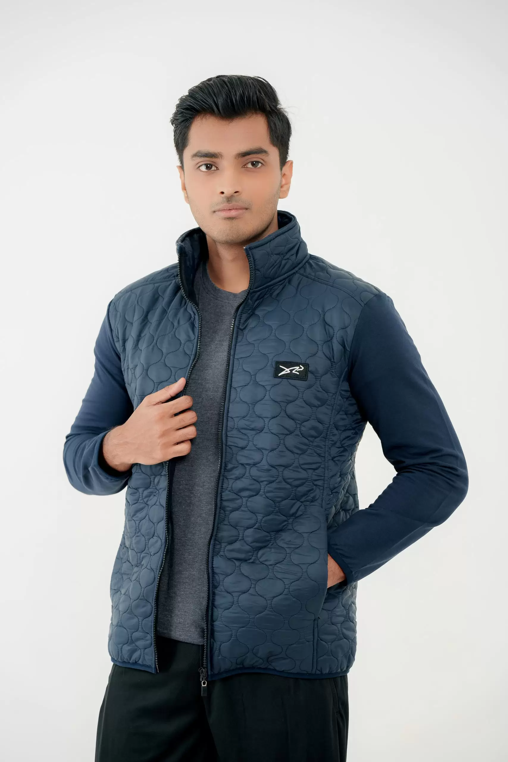Lightweight Puffer Jacket Navy 01