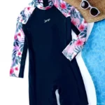 Girls Zipper Back Swimsuit